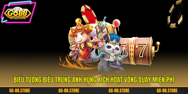 Biểu tượng Biểu trưng Anh hùng kích hoạt vòng quay miễn phí